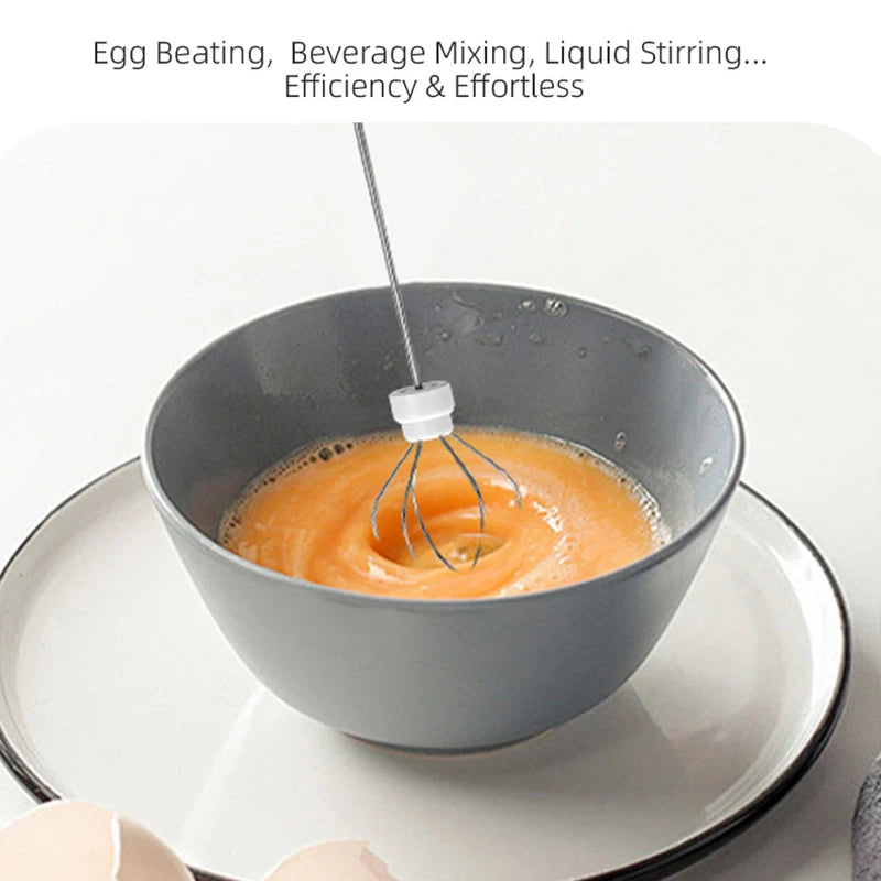 2-in-1 Electric Milk Frother — USB-C Rechargeable, 3-Speed