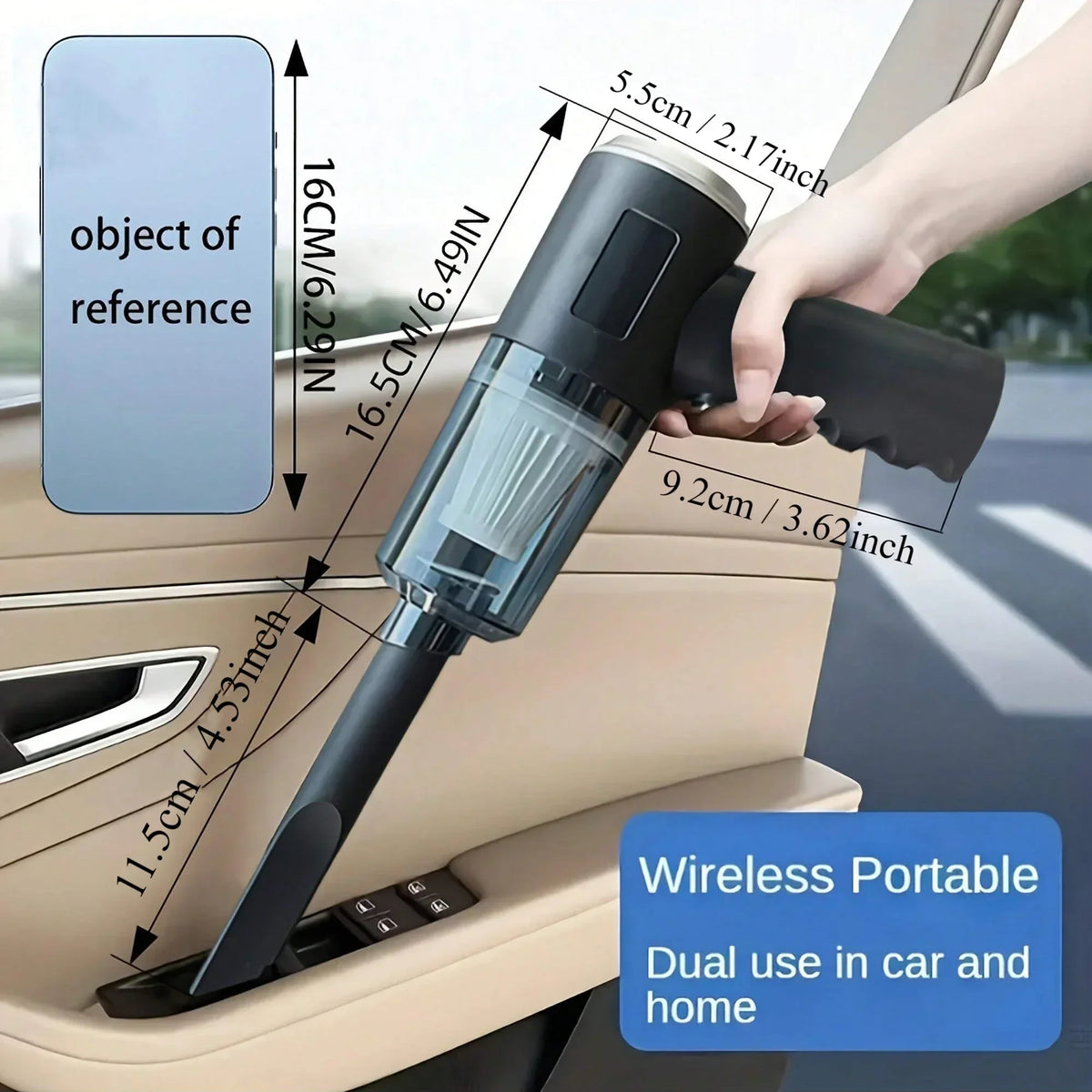 Mini Cordless Handheld Vacuum — 120W, Home & Car