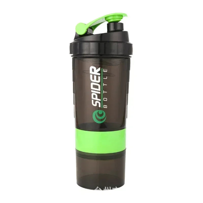 3-Layer Protein Shaker Bottle — Carry Your Drink, Powder & Other Shit