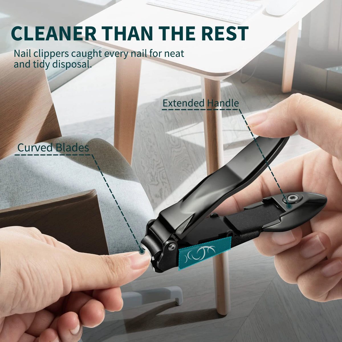 Nail Clippers with Catcher & Glass Nail File