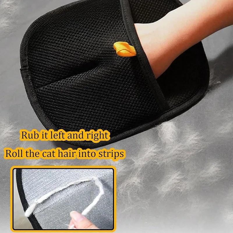 Pet Grooming & Hair-Removal Glove 2-Pack