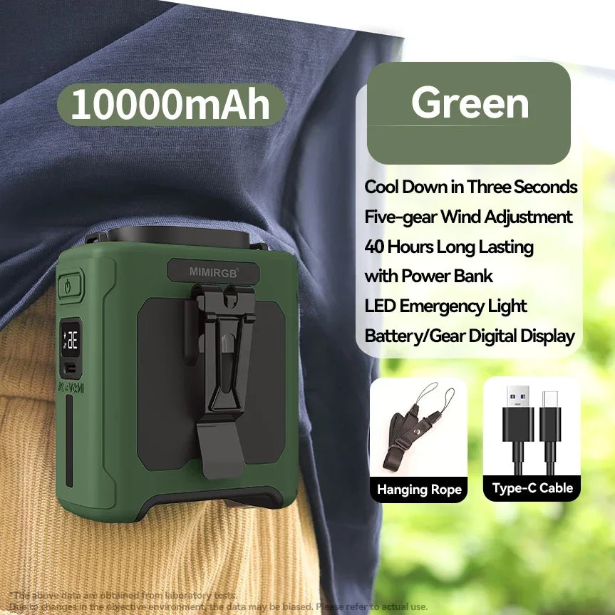 10,000mAh Waist Fan — Cool Your Shit Down