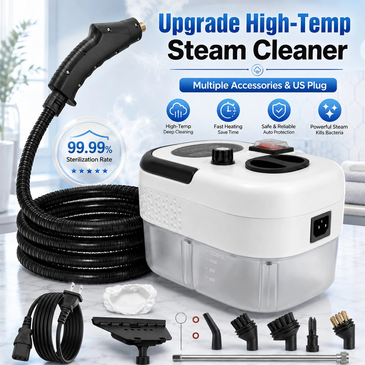 Portable High-Temperature Steam Cleaner