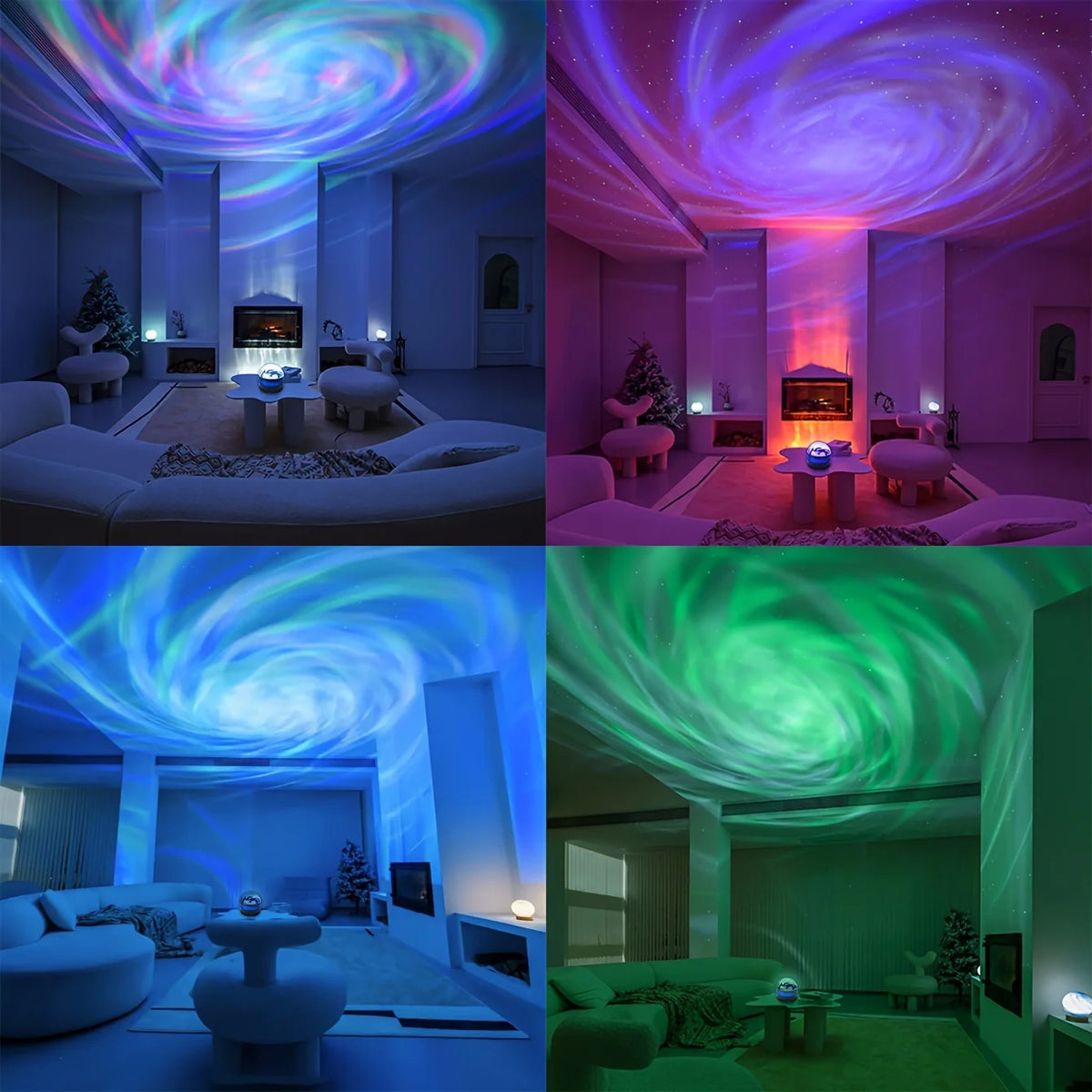 Galaxy Ocean Wave Projector — RGB Night Light with Remote
