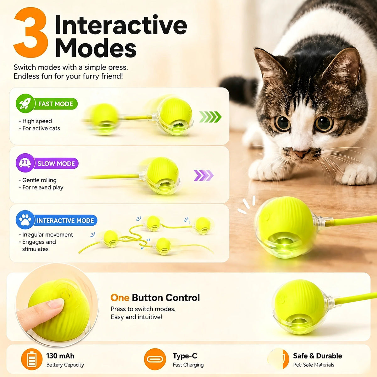 Rechargeable Automatic Cat Ball