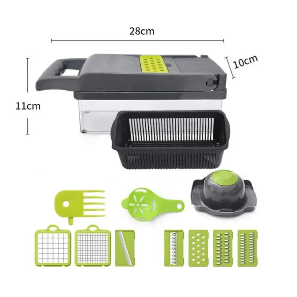 16-in-1 Vegetable Chopper — Multifunction Slicer, Dicer & Grater