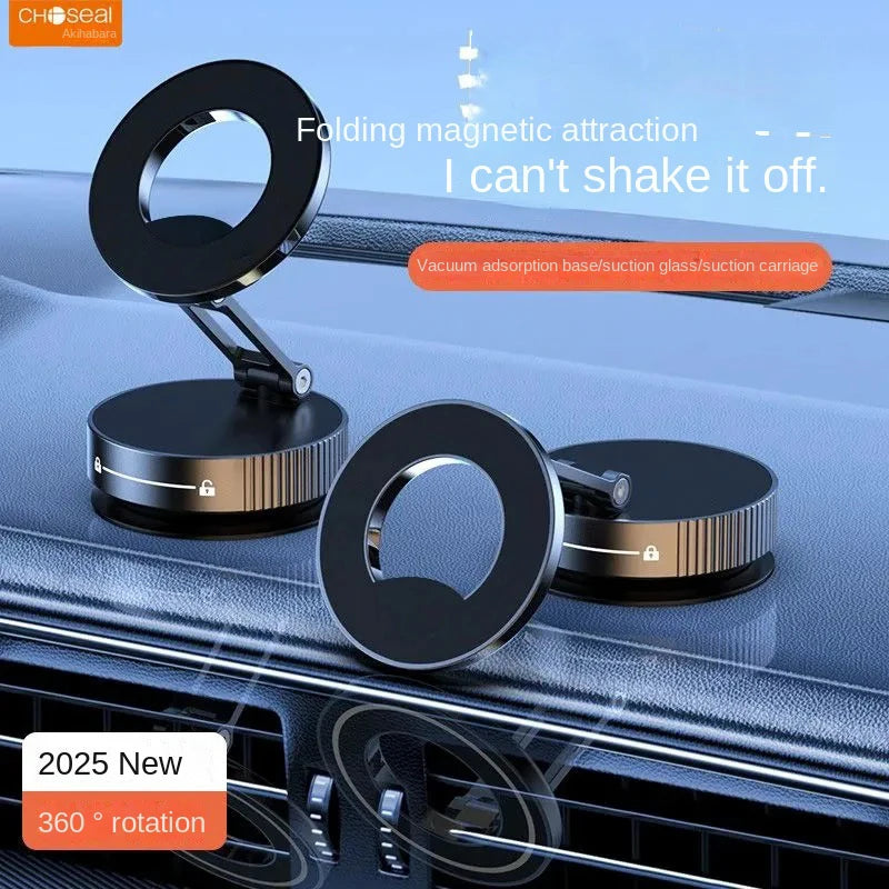 360° Vacuum Magnetic Car Phone Mount — Dashboard & Windshield Holder
