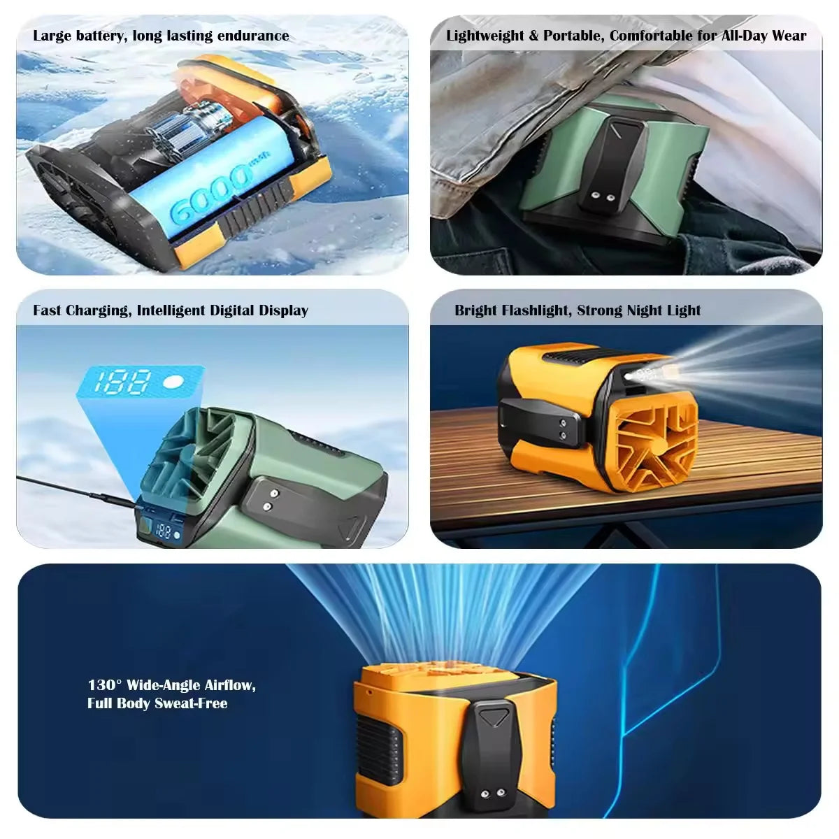 10,000mAh Waist Fan — Cool Your Shit Down