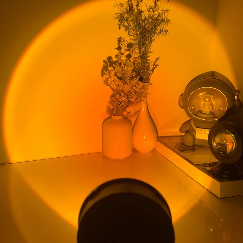 Sunset Lamp Projector — 16-Color Remote Control LED Night Light