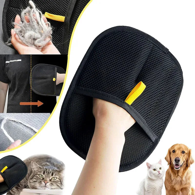 Pet Grooming & Hair-Removal Glove 2-Pack