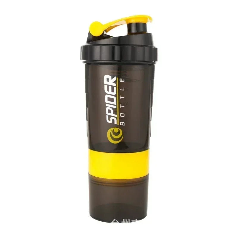 3-Layer Protein Shaker Bottle — Carry Your Drink, Powder & Other Shit