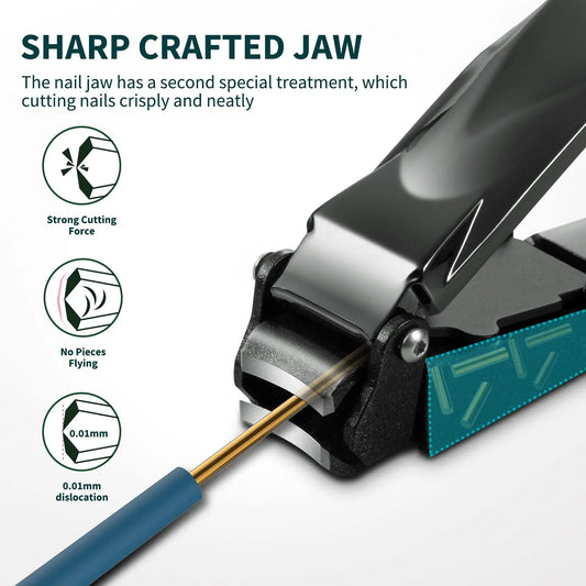 Nail Clippers with Catcher & Glass Nail File